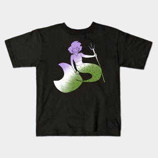 Genderqueer mermaid Kids T-Shirt